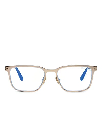 Tom Ford Rectangle-frame Glasses In Brown