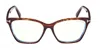 Tom Ford Rectangle Frame Glasses Glasses In 052 Avana Scura