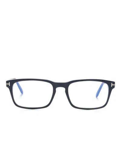 Tom Ford Rectangle-frame Glasses In Grey