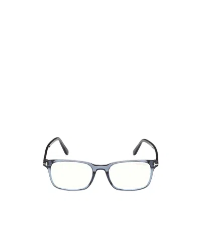 Tom Ford Rectangle-frame Glasses In Blue