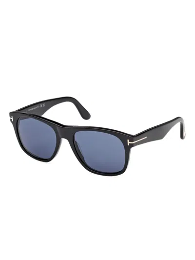 Tom Ford Rectangle-frame Sunglasses In Blue
