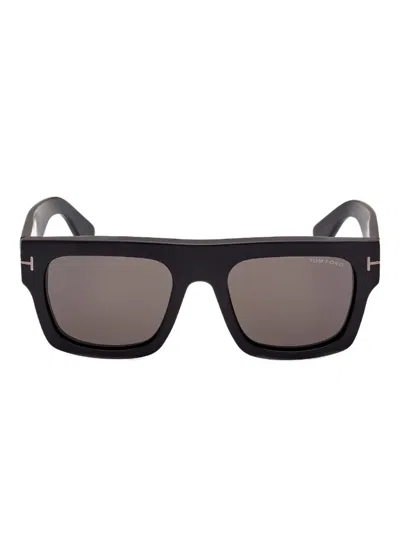 Tom Ford Rectangle-frame Sunglasses In Black
