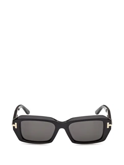 Tom Ford 53mm Rectangular Sunglasses In Black
