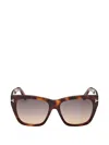 Tom Ford Rectangle Frame Sunglasses In Multi