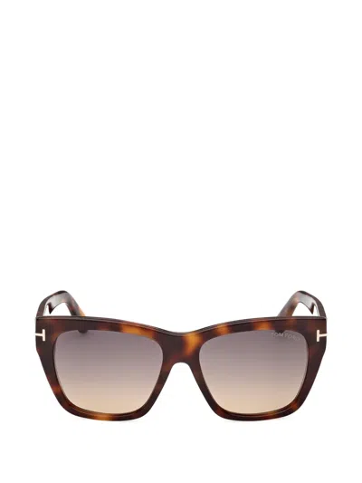 Tom Ford Rectangle Frame Sunglasses In Multi