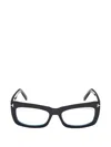 Tom Ford 55mm Rectangular Blue Light Blocking Glasses In Black