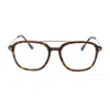 Tom Ford Unisex Black Rectangular Eyeglass Frames Ft5610-b 056 In Brown