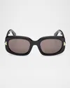 Tom Ford Rectangle Icon Collection Sunglasses In Black