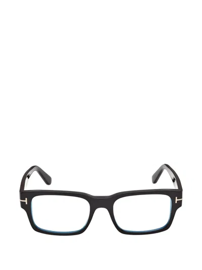 Tom Ford Rectangle-frame Glasses In Black