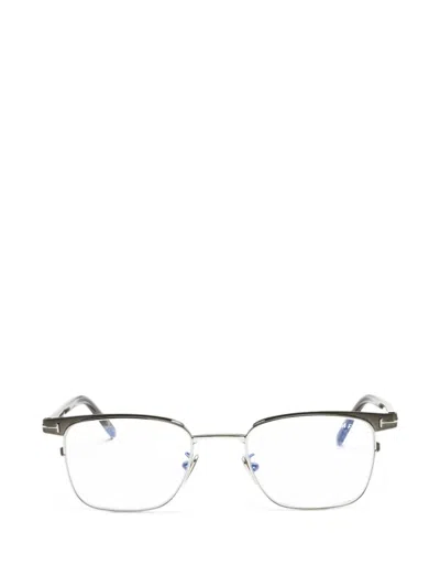 Tom Ford Rectangle-frame Glasses In Gray