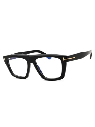 Tom Ford Rectangular Acetate Eyeglasses - Timeless Elegance For Women In Black