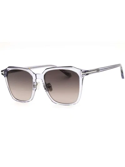 Tom Ford Rectangular Acetate Unisex Sunglasses In Gray