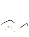 Tom Ford Men's 54mm Blue Block Rectangular Glasses In Gold