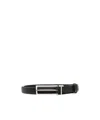 Tom Ford Natural Leather Metal T Loop Belt 15 Mm Accessories In Black