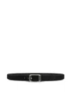 Tom Ford Rectangular-buckle Leather Belt In Black
