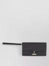 Tom Ford Rectangular Clutch Bag Metal Hardware Wrist Strap In Black