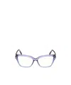 Tom Ford 55mm Cat Eye Blue Light Blocking Optical Glasses In White