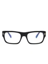 Tom Ford Rectangular-frame Glasses In 黑色