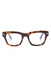Tom Ford Rectangular-frame Glasses In Brown