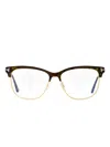 Tom Ford Rectangular-frame Glasses In Brown