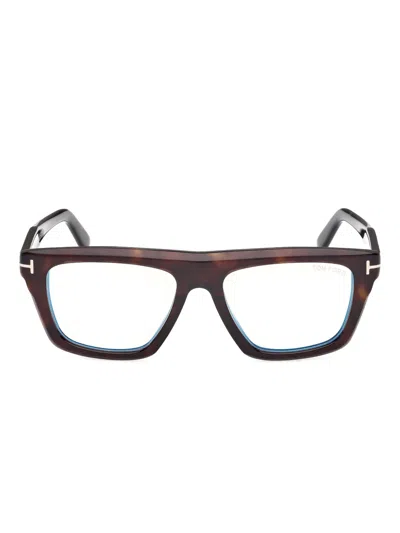 Tom Ford Rectangular-frame Optical Glasses In Brown