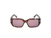 Tom Ford Rectangular Frame Sunglasses In 52y