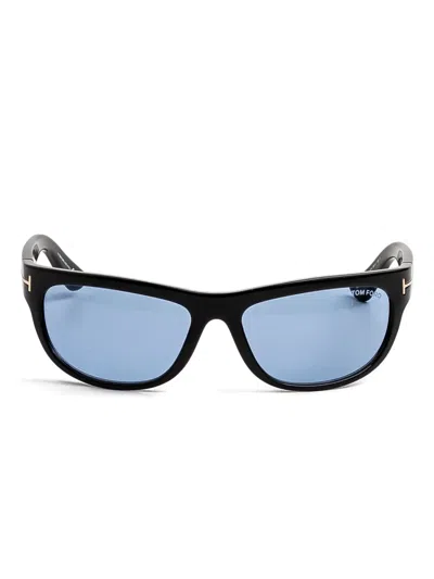 Tom Ford Rectangular-frame Sunglasses In Black