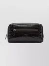 Tom Ford Rectangular Leather Beauty Case With Crocodile Texture In Brown