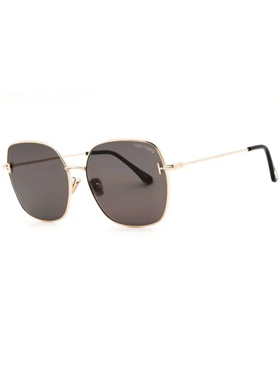 Tom Ford Rectangular Mini Sunglasses For Women In Gold