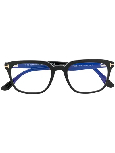 Tom Ford Rectangular Shaped Glasses In Black