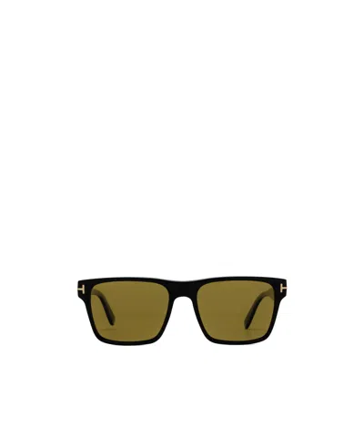 Tom Ford Rectangular Sunglasses In Black
