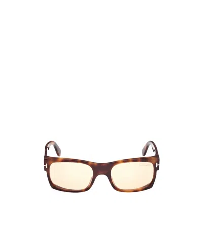 Tom Ford Rectangular Sunglasses In White