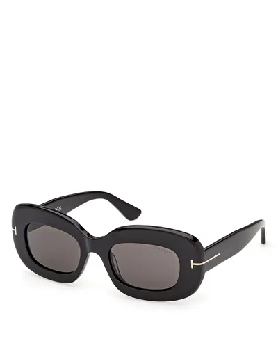TOM FORD RECTANGULAR SUNGLASSES, 50MM