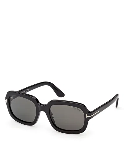 TOM FORD RECTANGULAR SUNGLASSES, 53MM