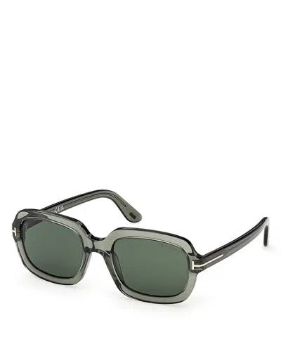 TOM FORD RECTANGULAR SUNGLASSES, 53MM
