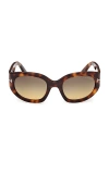 Tom Ford Rectangular Sunglasses In Brown