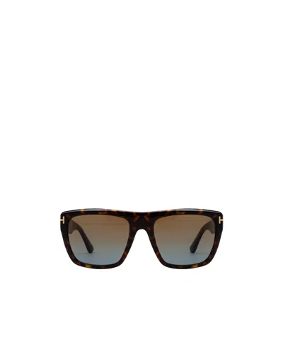 Tom Ford Rectangular Sunglasses In Brown