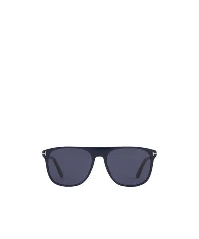 Tom Ford Rectangular Sunglasses In Gray