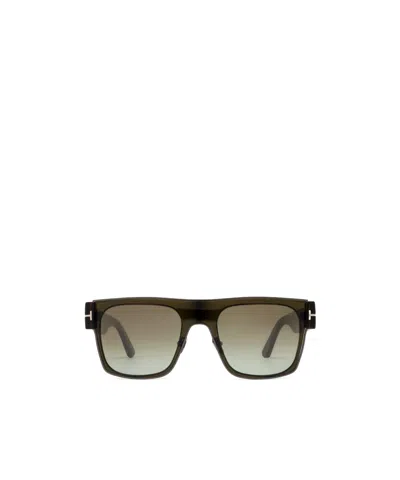 Tom Ford Rectangular Sunglasses In Gray