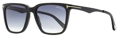 Pre-owned Tom Ford Rectangular Sunglasses Tf862 Garrett 01b Black 56mm Ft0862 In Gray