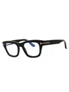 Tom Ford Rectangular Unisex Eyeglasses Ft6036-b In Black