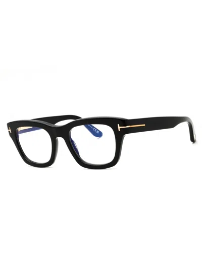 Tom Ford Rectangular Unisex Eyeglasses Ft6036-b In Black