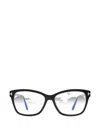 Tom Ford Rectangular-frame Glasses In Black