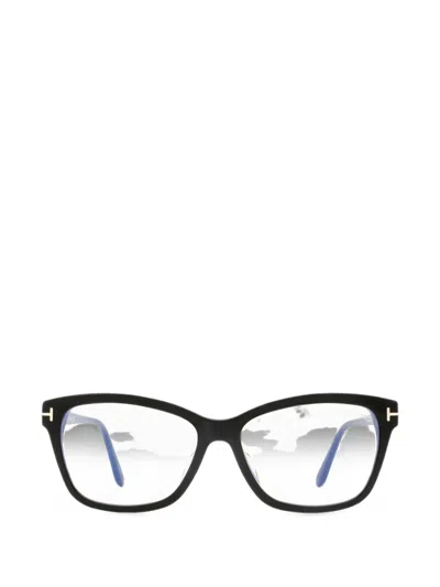 Tom Ford Rectangular-frame Glasses In Black