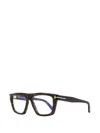 Tom Ford Rectangular-frame Glasses In Black