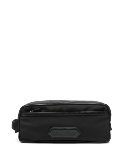Tom Ford Recycled Nylon Double Zip Nylon Toiletry In Black