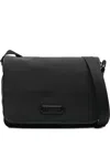 Tom Ford Leather-trimmed Nylon Messenger Bag In Black