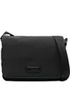 Tom Ford Leather-trimmed Nylon Messenger Bag In Black