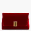 Tom Ford Red Velvet And Viscose Shoulder Bag