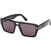 Tom Ford Redford 56mm Navigator Sunglasses In Black